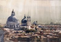 Sergiy Lysyy „Venecijos šviesa“, 2018, 50 x 65, pop., akvarelė 